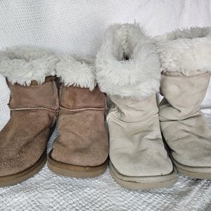 Emu Ridge Suede Shearling BOOTS Water Resistant Womens Size M7/W8 *TWO PAIR*